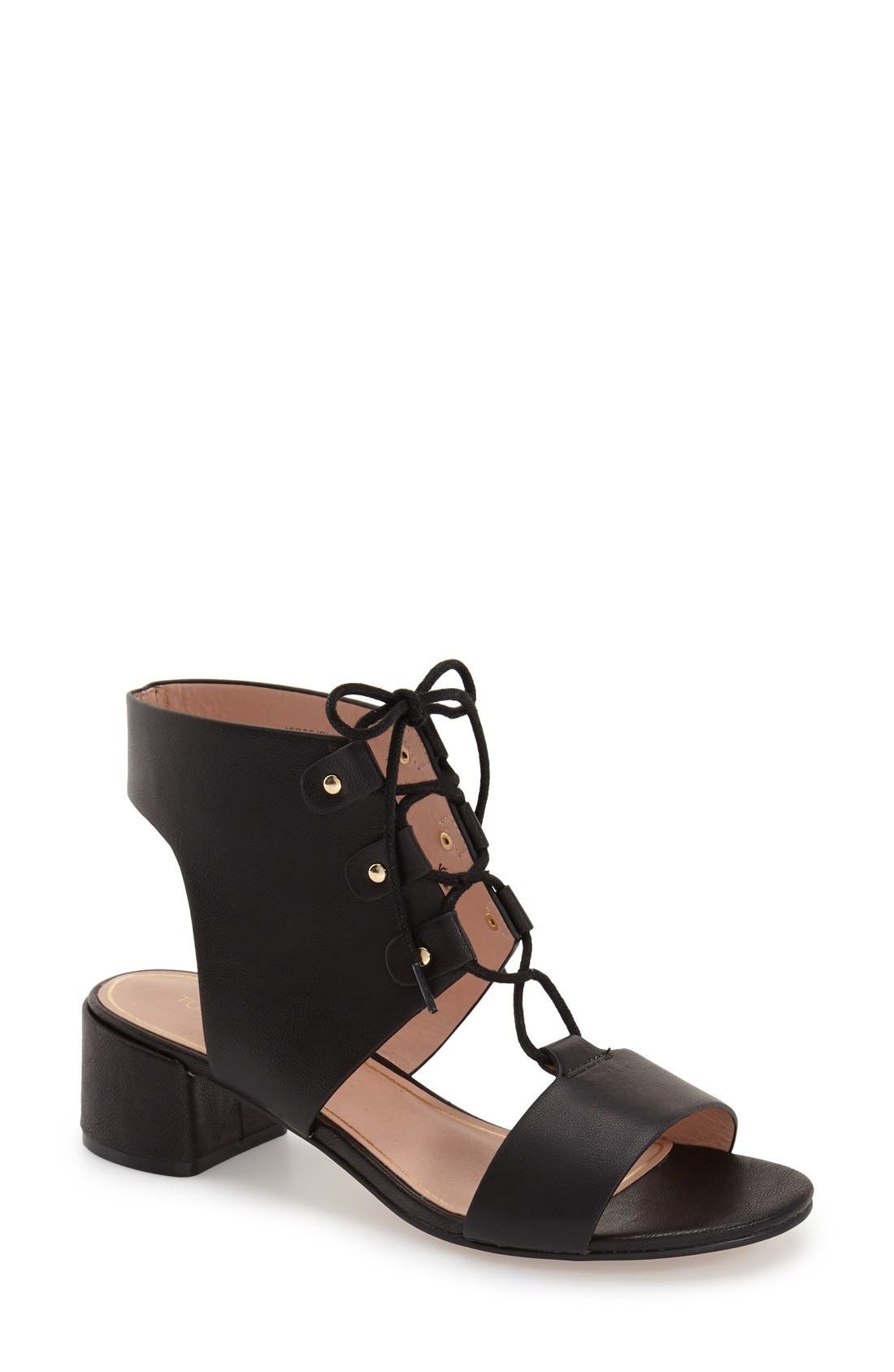 Topshop 'Dance' Ghillie Sandal, Main, color, 