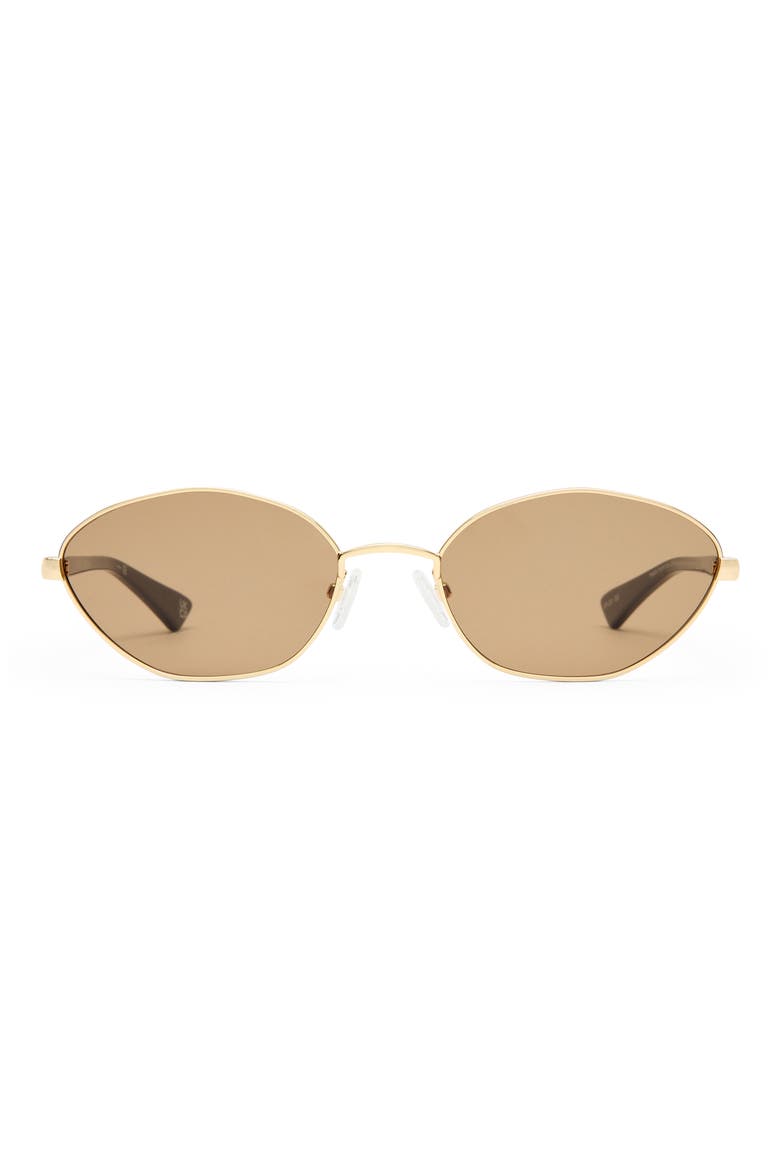Le Bebe 58mm Oval Sunglasse, Main, color, GOLD / BROWN MONO
