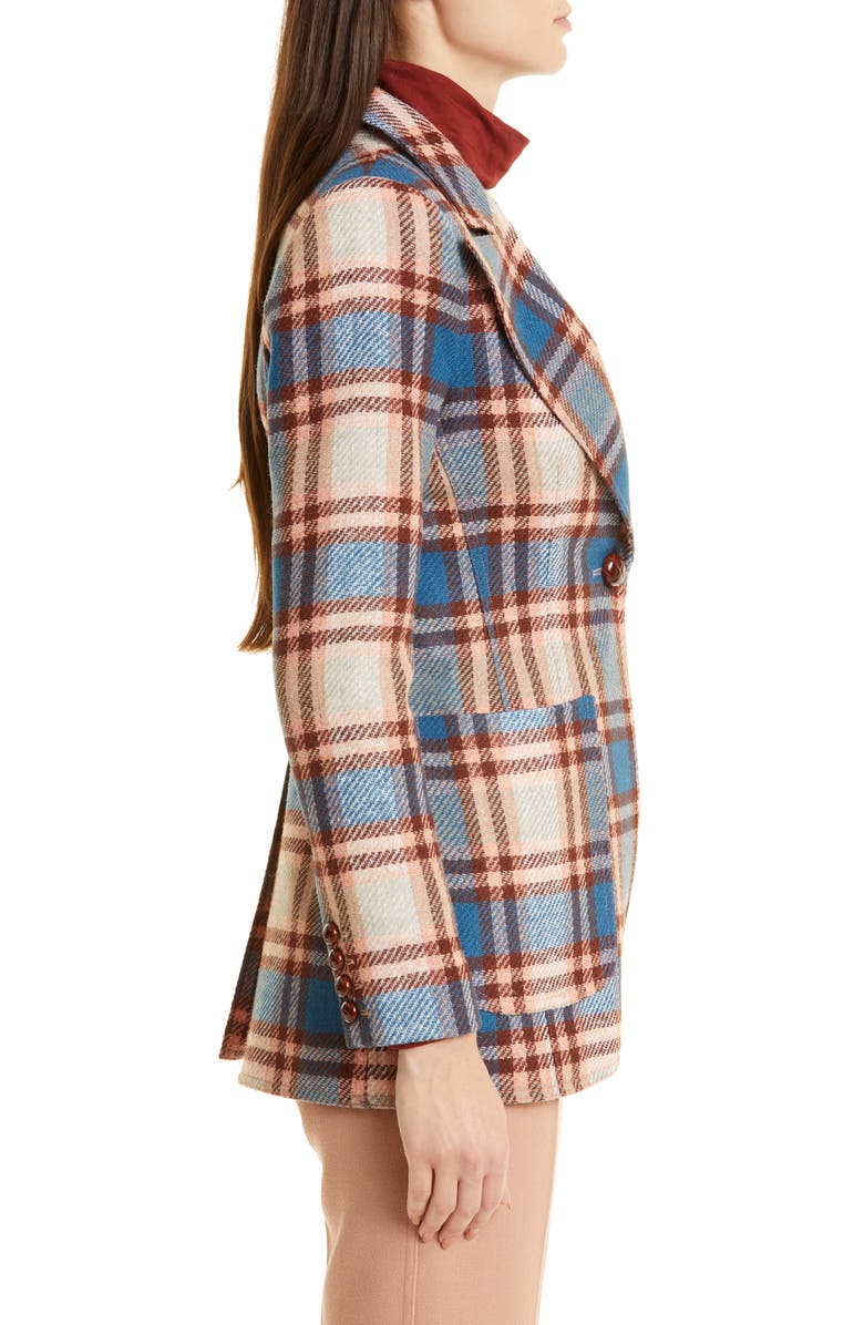 Smythe Plaid Wool Blazer, Alternate, color,