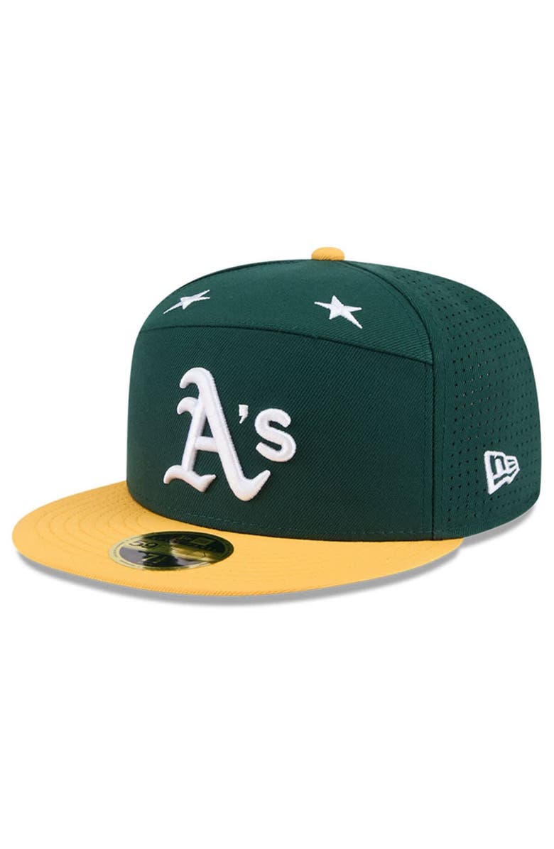 New Era Men's New Era Green/Gold  Athletics 2025 MLB All-Star Game Side Patch 59FIFTY Fitted Hat, Alternate, color, 