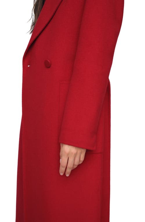 Reiss Lucia Wool Blend Coat In Red