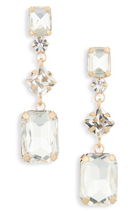 Sparkly Linear Drop Earrings