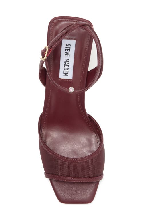Steve Madden Meshee Sandal In Dark Red