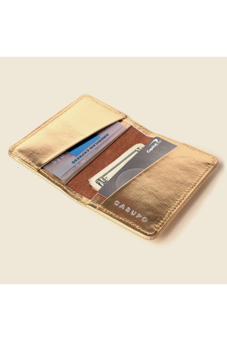 Compact Bifold with RFID Protection, Alternate, color, Gold