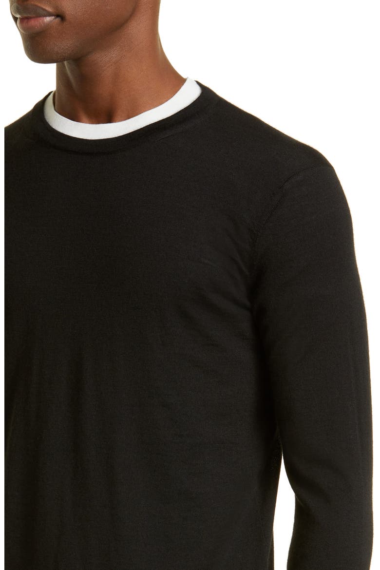 Men's Cashseta Cashmere & Silk Sweater, Alternate, color, BLACK