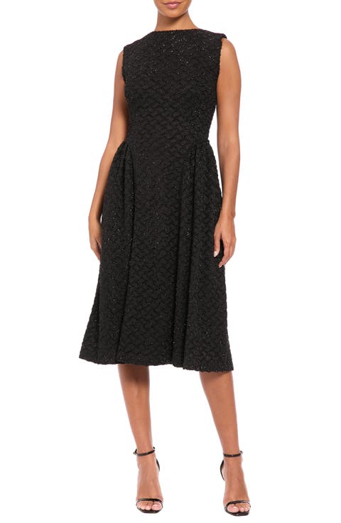 Sleeveless Metallic Midi Dress