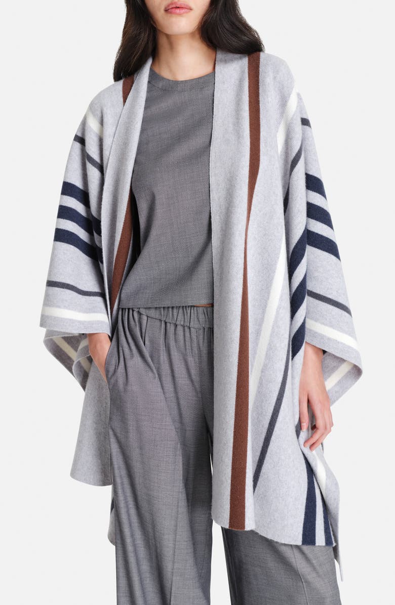 TWP Stripe Wrap Cashmere Poncho, Alternate, color,