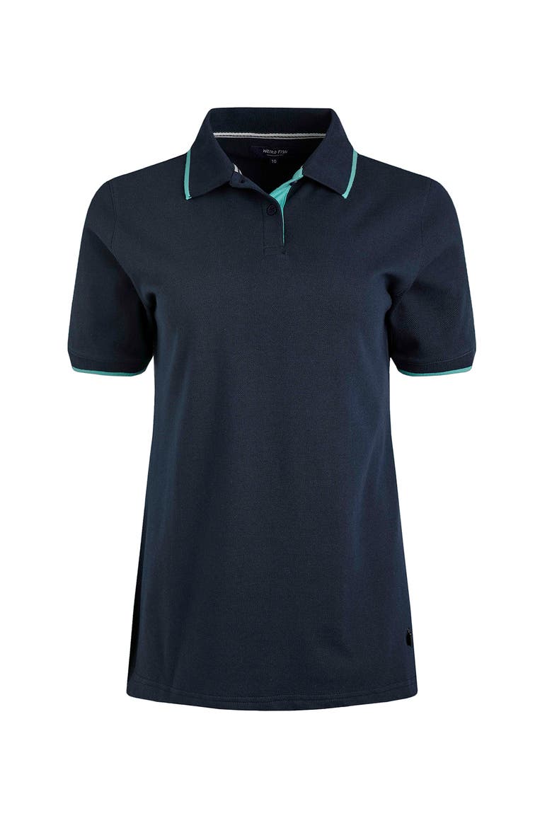 Pammie Pique Polo Shirt, Alternate, color, Navy