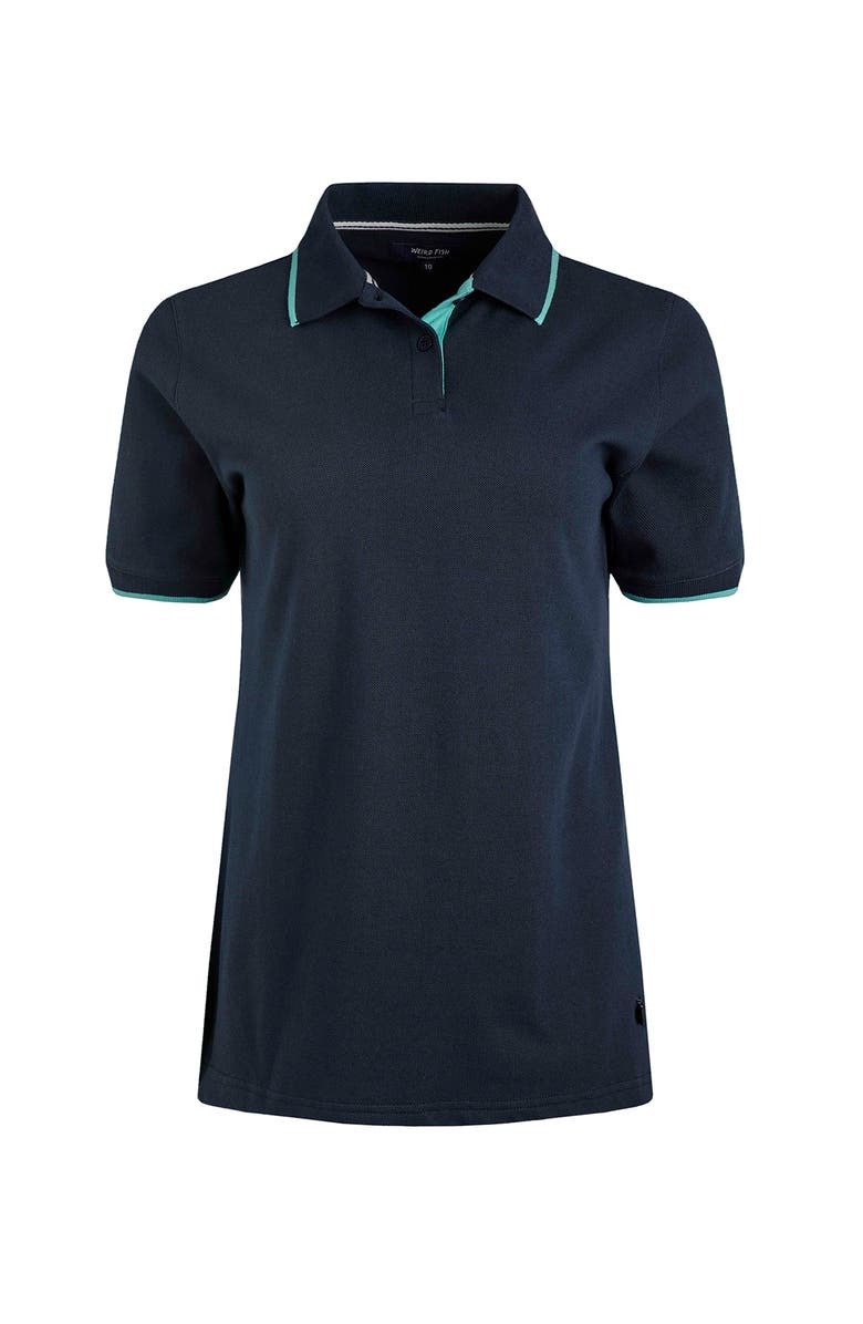 Weird Fish Pammie Pique Polo Shirt, Alternate, color, Navy