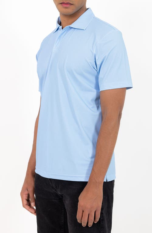 Pino By Pinoporte Short Sleeve Stretch Polo In Light Blue