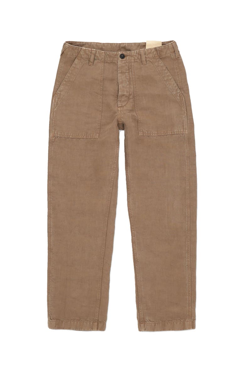 Fortela Linen Fatigue Trousers, Main, color, Mou