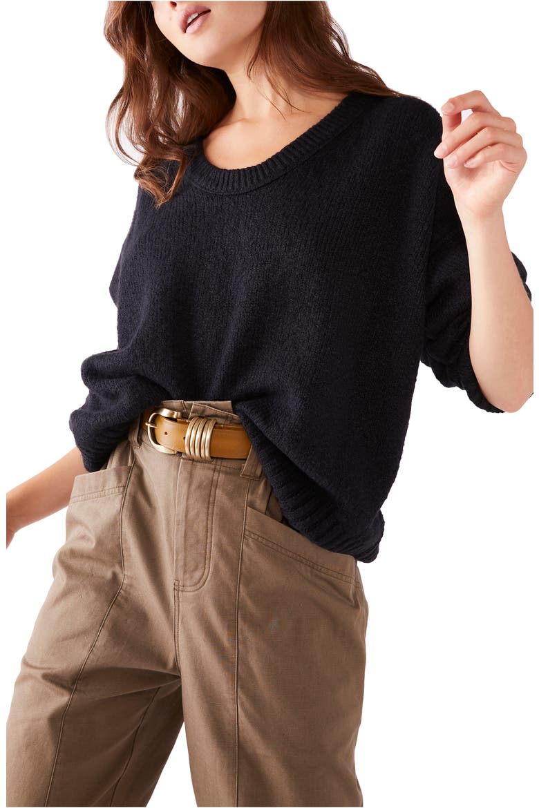 Brookside Sweater, Main, color, BLACK