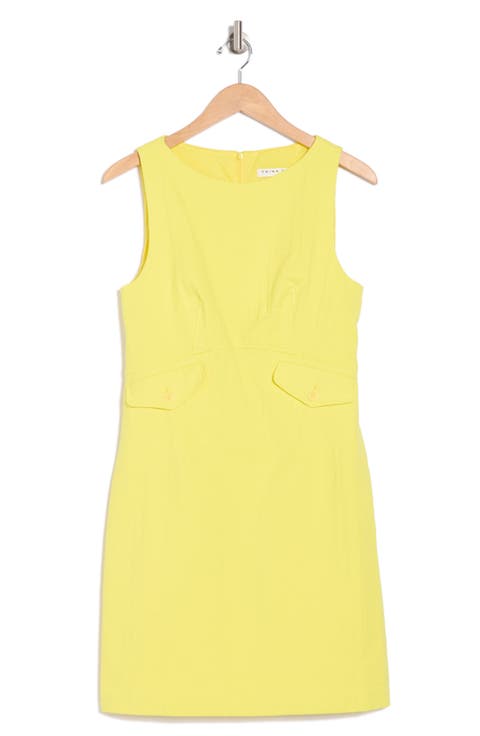 Atrina Sleeveless Cotton Blend Sheath Dress