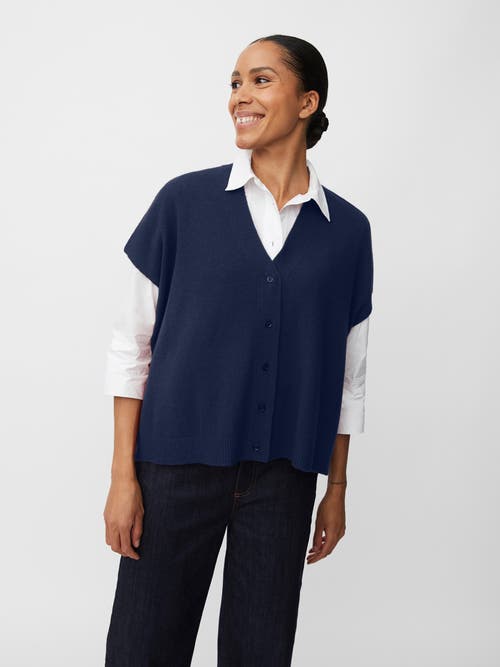 Masai Copenhagen Malucanne Short Sleeve V-neck Cardigan In Blue