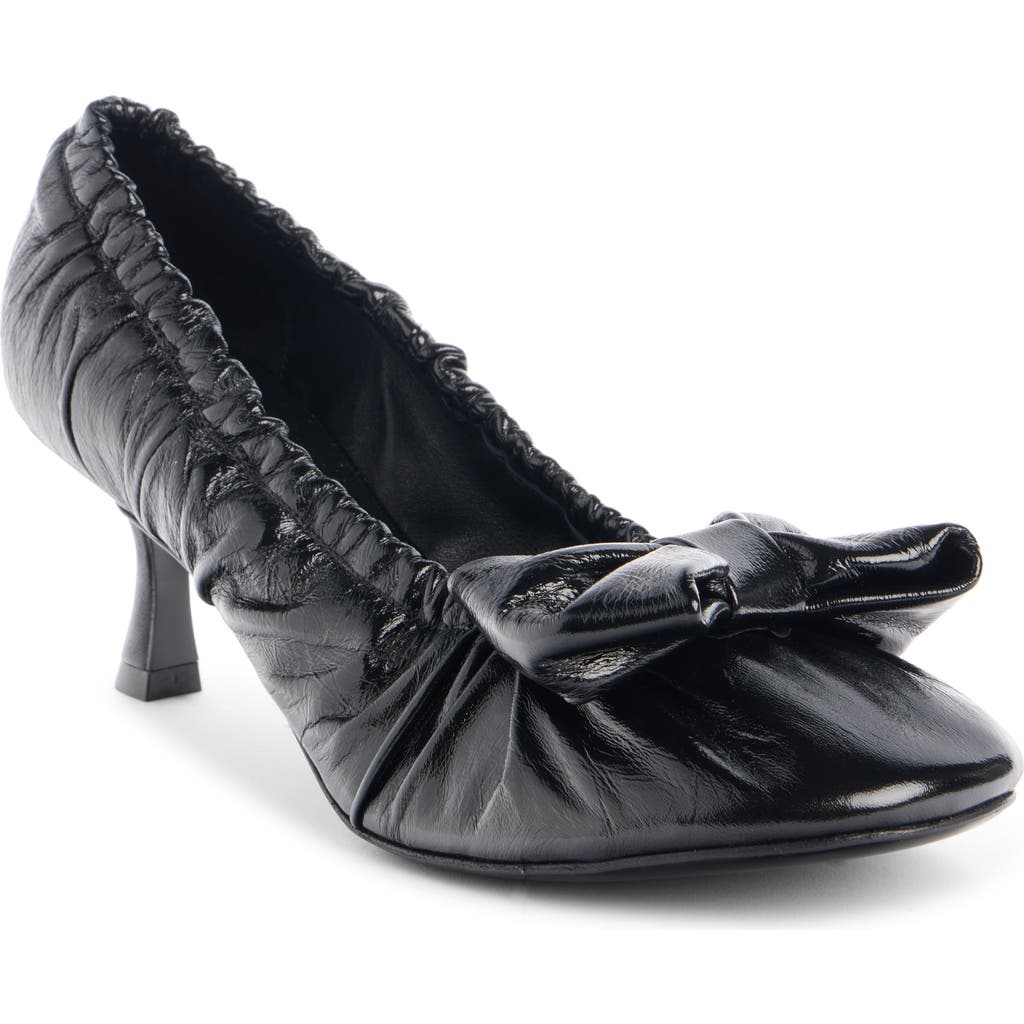 Acne Studios Leather Heel Shoes In Black