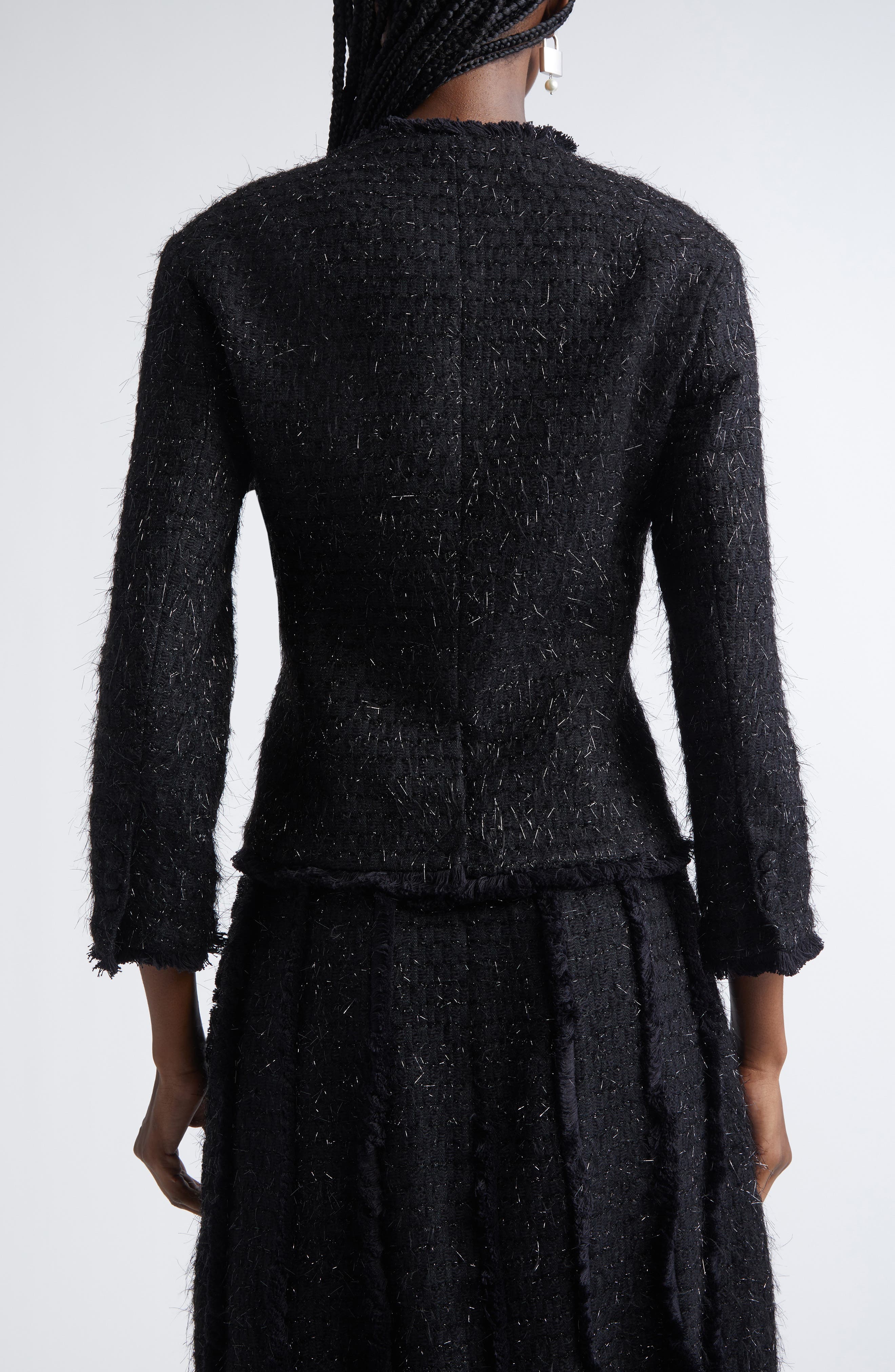 Simone Rocha Frayed Sculpted Bust Jacket (Women) | Nordstrom