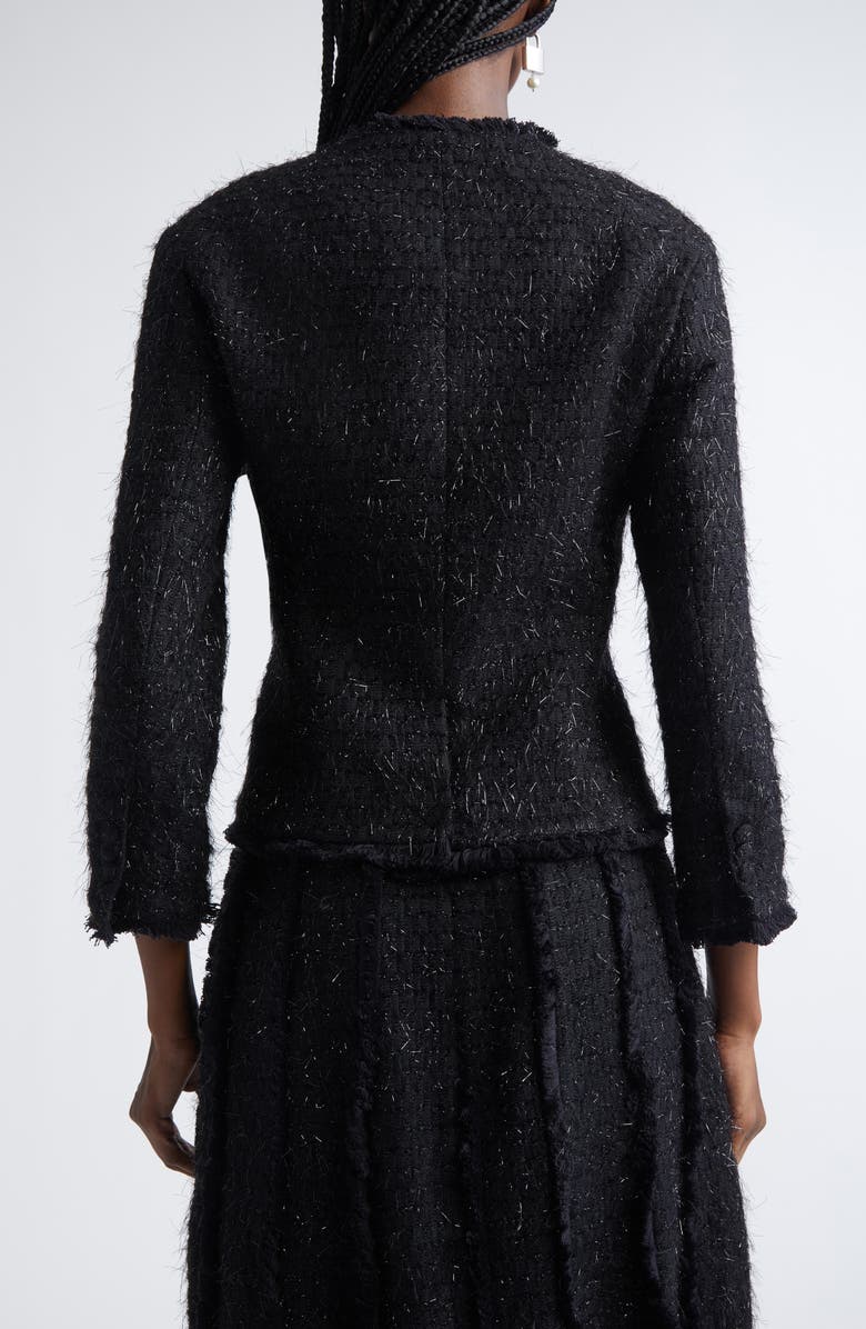 Simone Rocha Frayed Sculpted Bust Jacket, Alternate, color, 