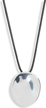 ARGENTO VIVO Waverly Oval Pendant Cord Necklace