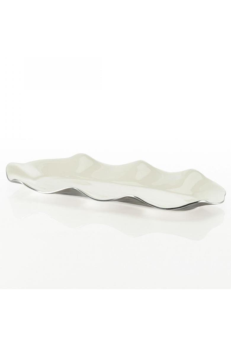Ruffled Oyster Long Tray, Alternate, color, Gold
