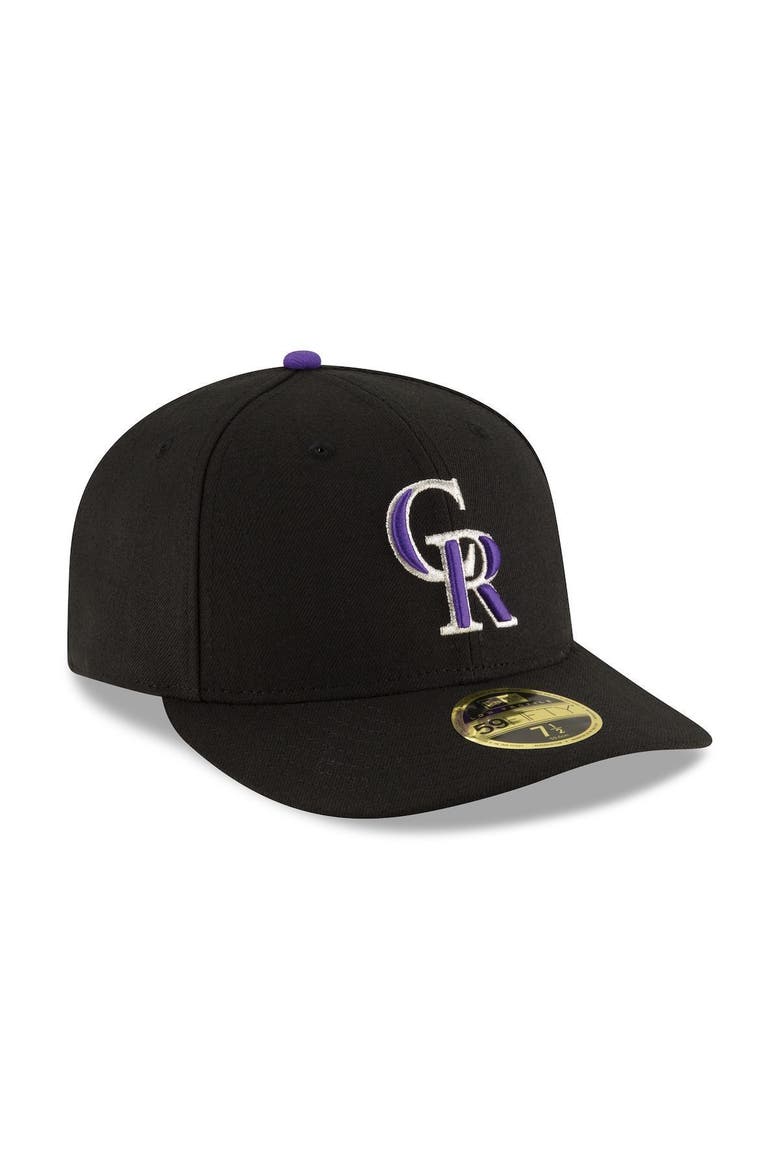 Men's New Era Black Colorado Rockies Game Authentic Collection On-Field Low Profile 59FIFTY Fitted Hat, Alternate, color, BLACK