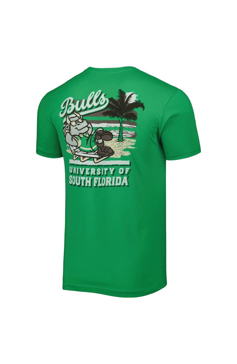 IMAGE ONE Men's Green South Florida Bulls Hyperlocal Beach Premium T-Shirt, Alternate, color, 
