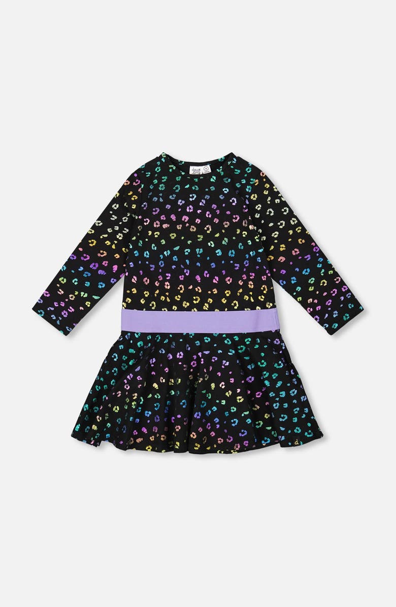 Deux par Deux Jersey Dress, Main, color, Multicolor Leopard Print