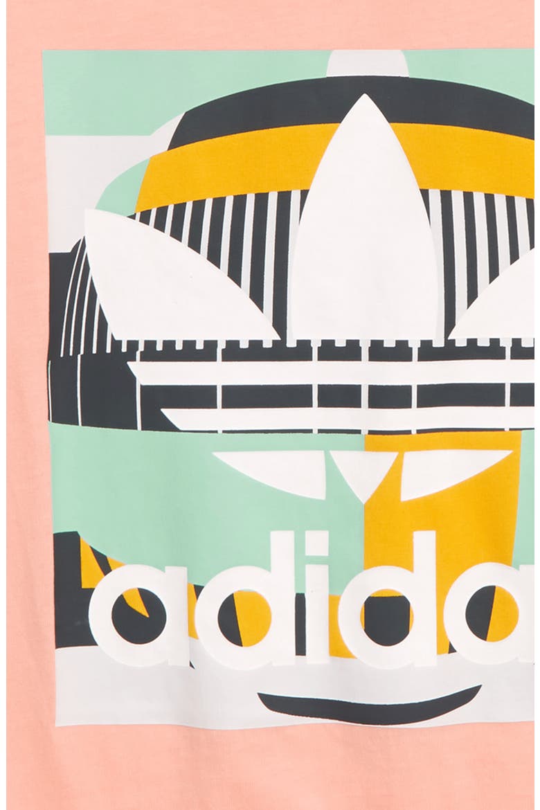 adidas Graphic Tee, Alternate, color, GLOW PINK/ MULTICOLOR