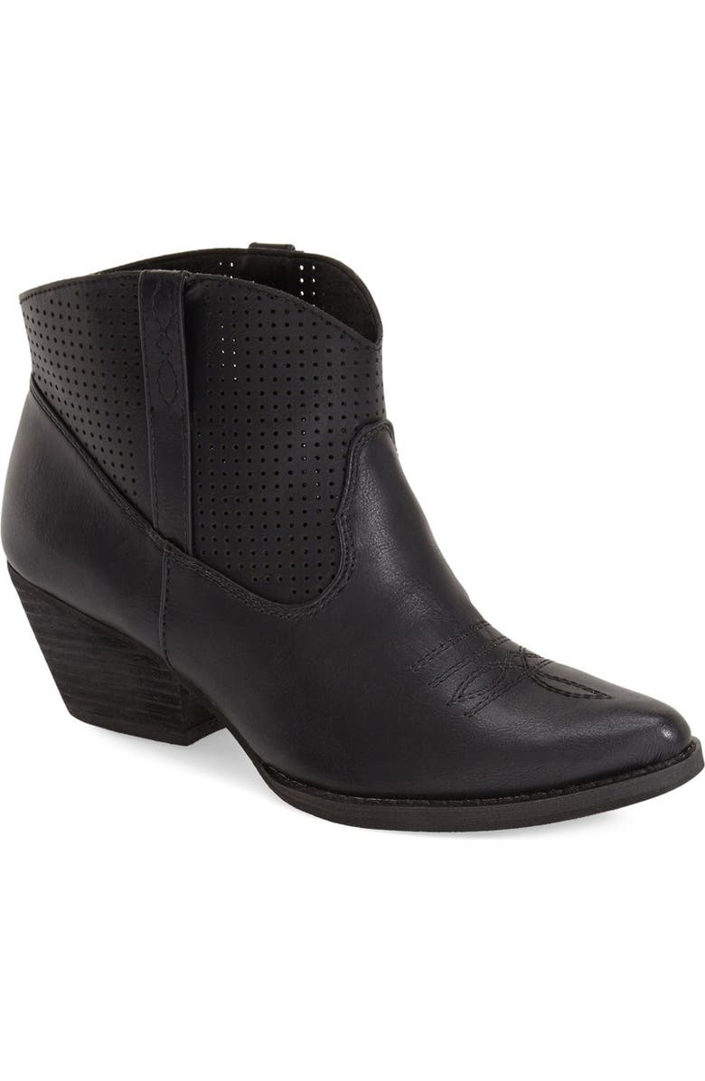 Very Volatile 'Mishka' Perforated Western Bootie, Main, color,