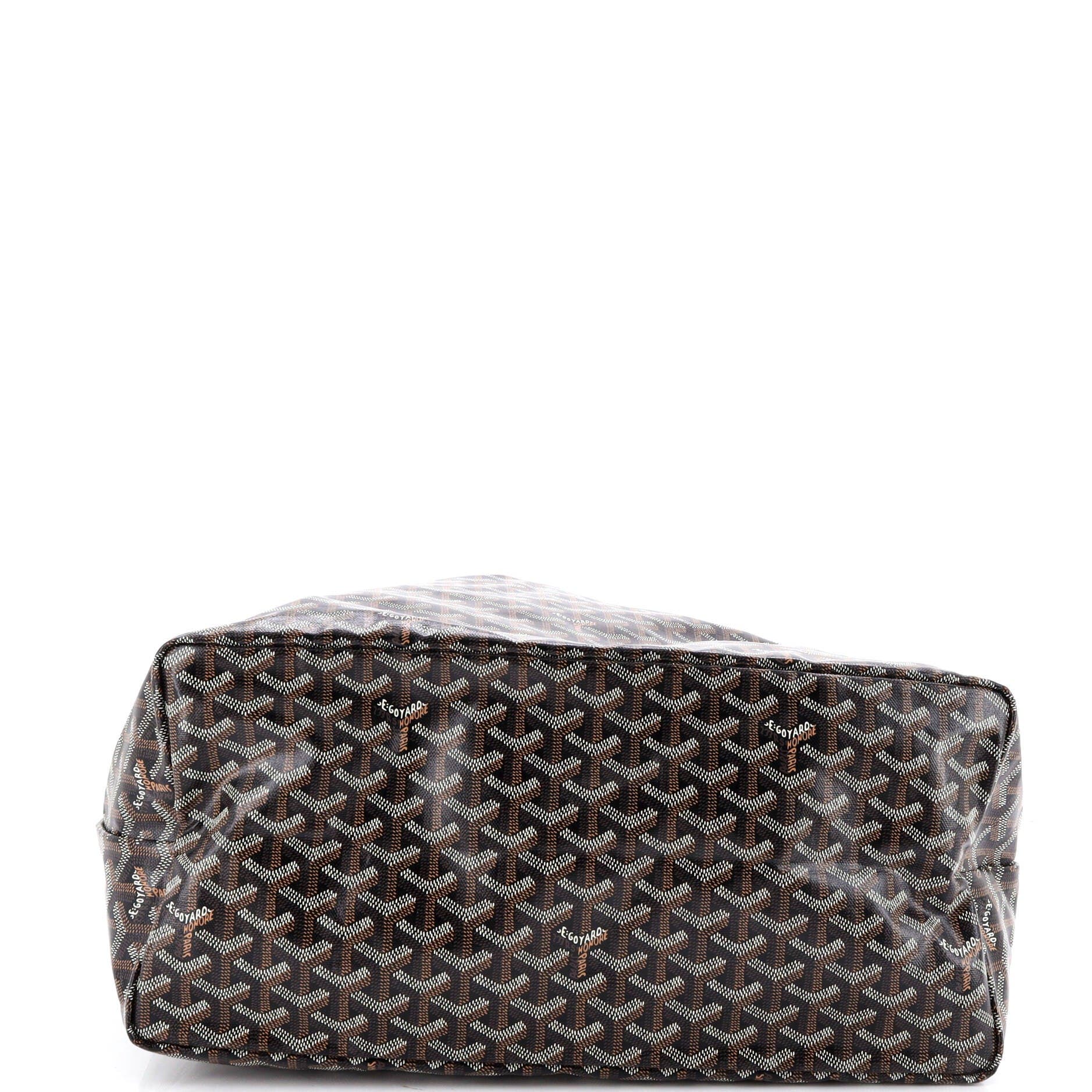 Pre-Owned Goyard Saint Louis Tote Coated Canvas GM, Alternate, color, Black