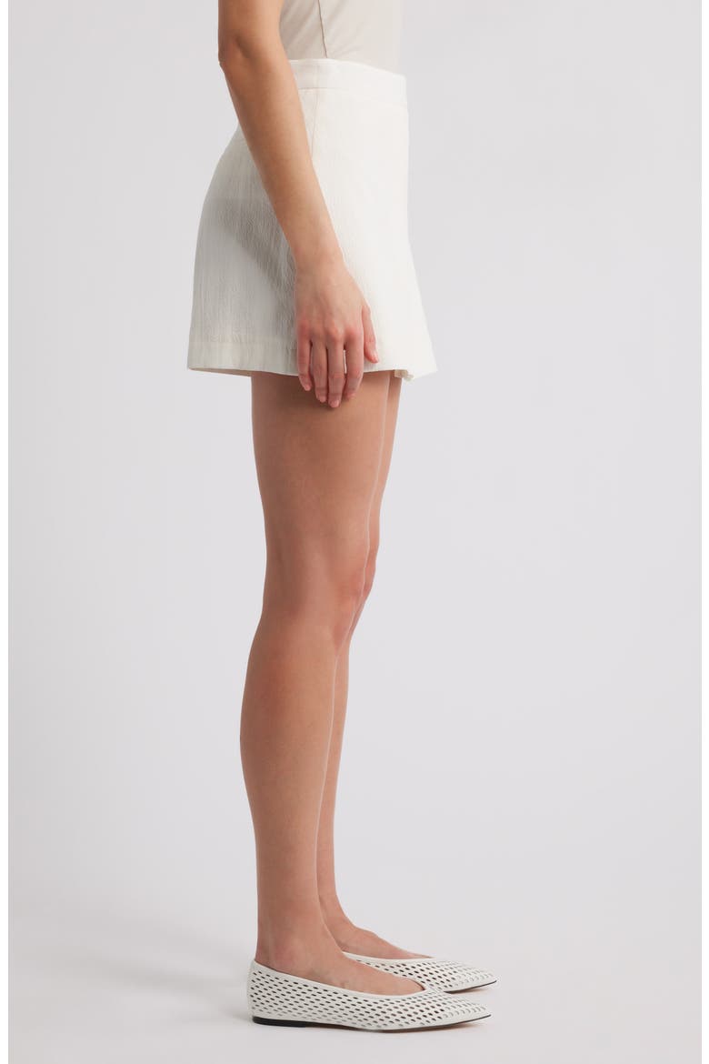 The Seersucker Cotton Shorts, Alternate, color, WHITE