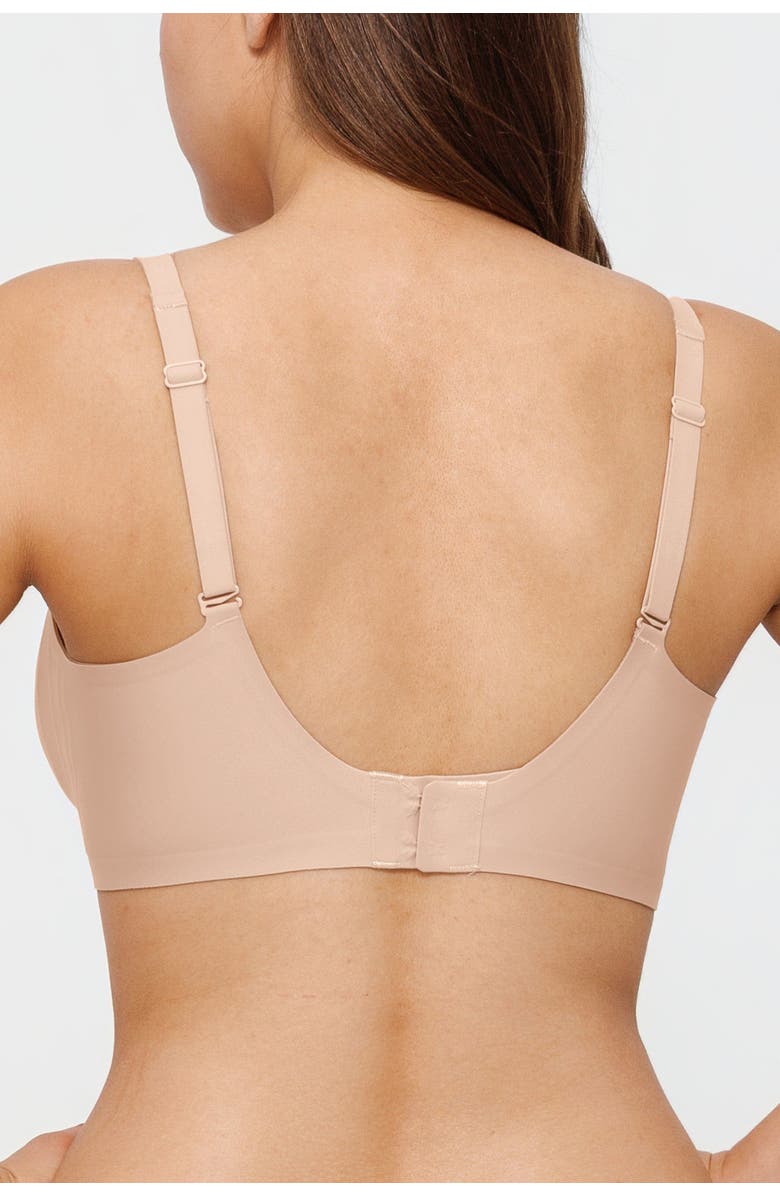 Popilush Seamless Wireless Jelly Leopard Contour Minimizer Support Bra, Alternate, color, Light Apricot