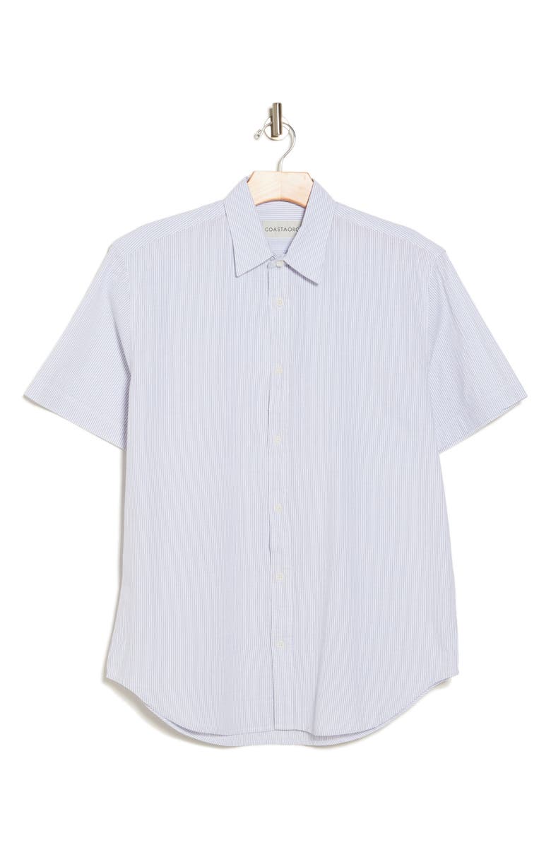 Coastaoro Niko Stripe Cotton Short Sleeve Button-Up Shirt, Alternate, color, 