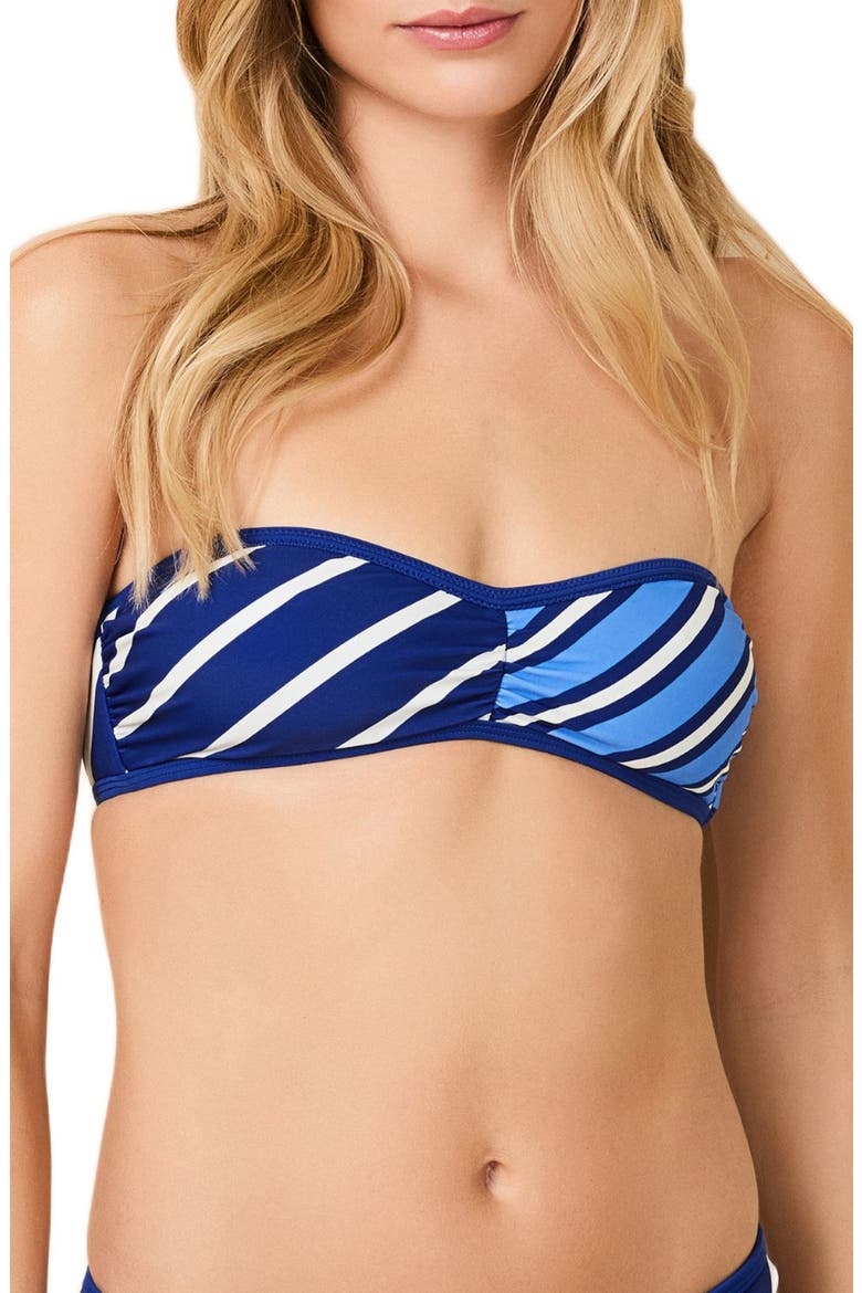 The Tati Bandeau Bikini Top, Main, color, COLOR BLOCK BLUE
