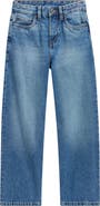 L/AB C/O OFF-WHITE Kids' Diagonal Relaxed Jeans