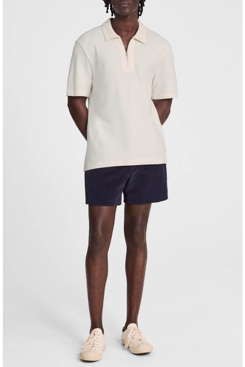 Quarter Zip Pique Polo Shirt, Alternate, color, LIGHTHOUSE