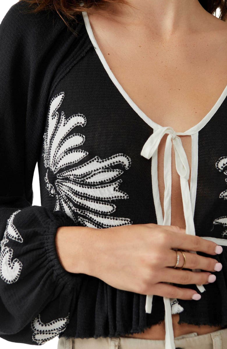 Free People Lookout Tie Front Front Top, Alternate, color, 