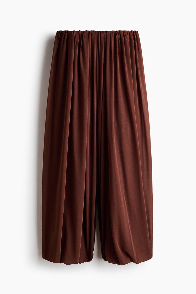 Draped Balloon Trousers, Alternate, color, Brown