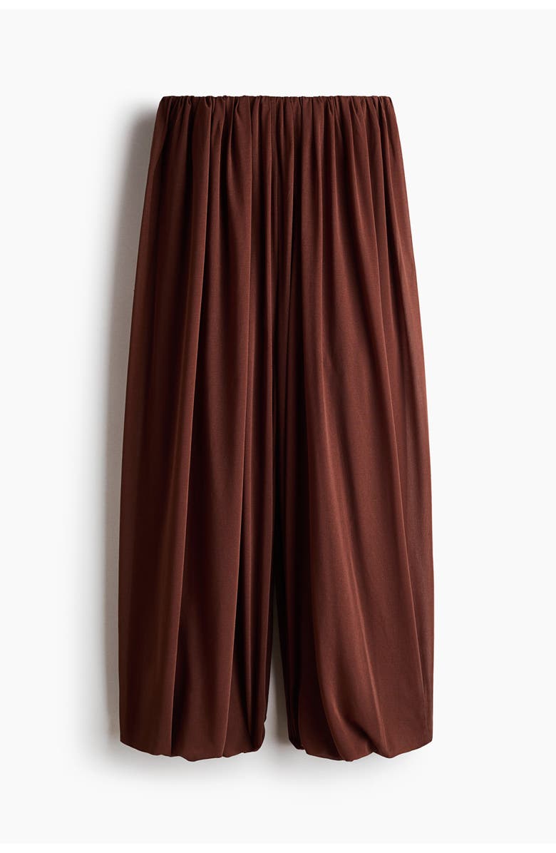 H&M Draped Balloon Trousers, Alternate, color, Brown