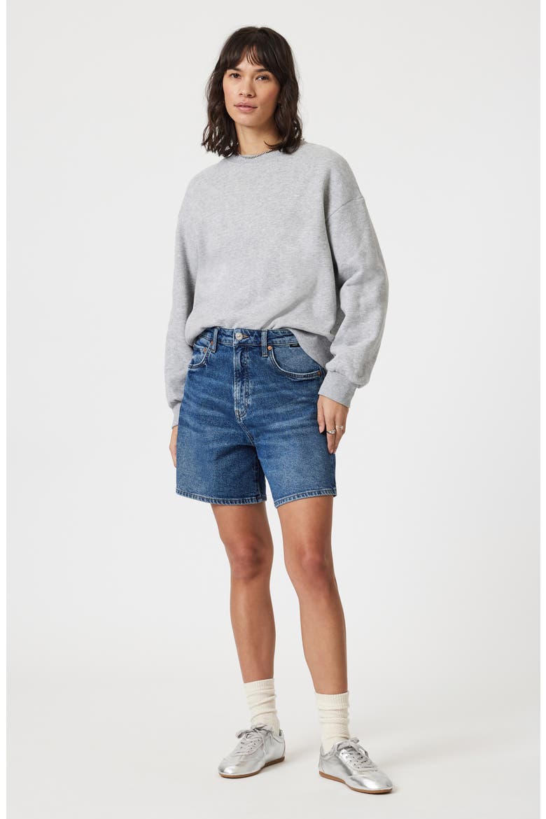 Heidi High Waist Relaxed Denim Shorts, Alternate, color, DARK 90S