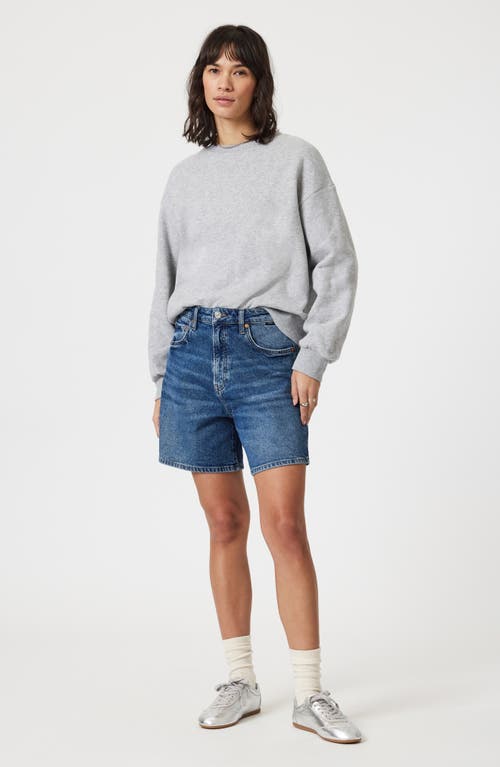 Mavi Jeans Heidi High Waist Relaxed Denim Shorts In Dark