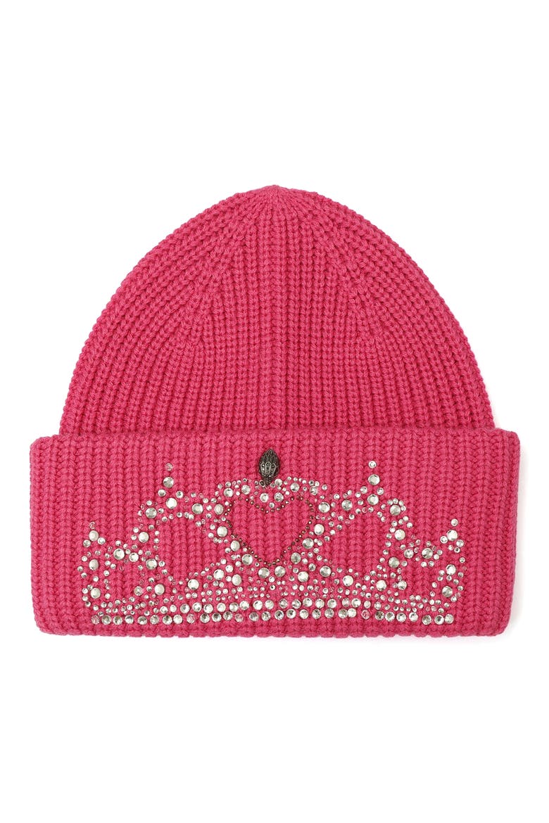 Tiara Wool Beanie, Main, color, FUCHSIA