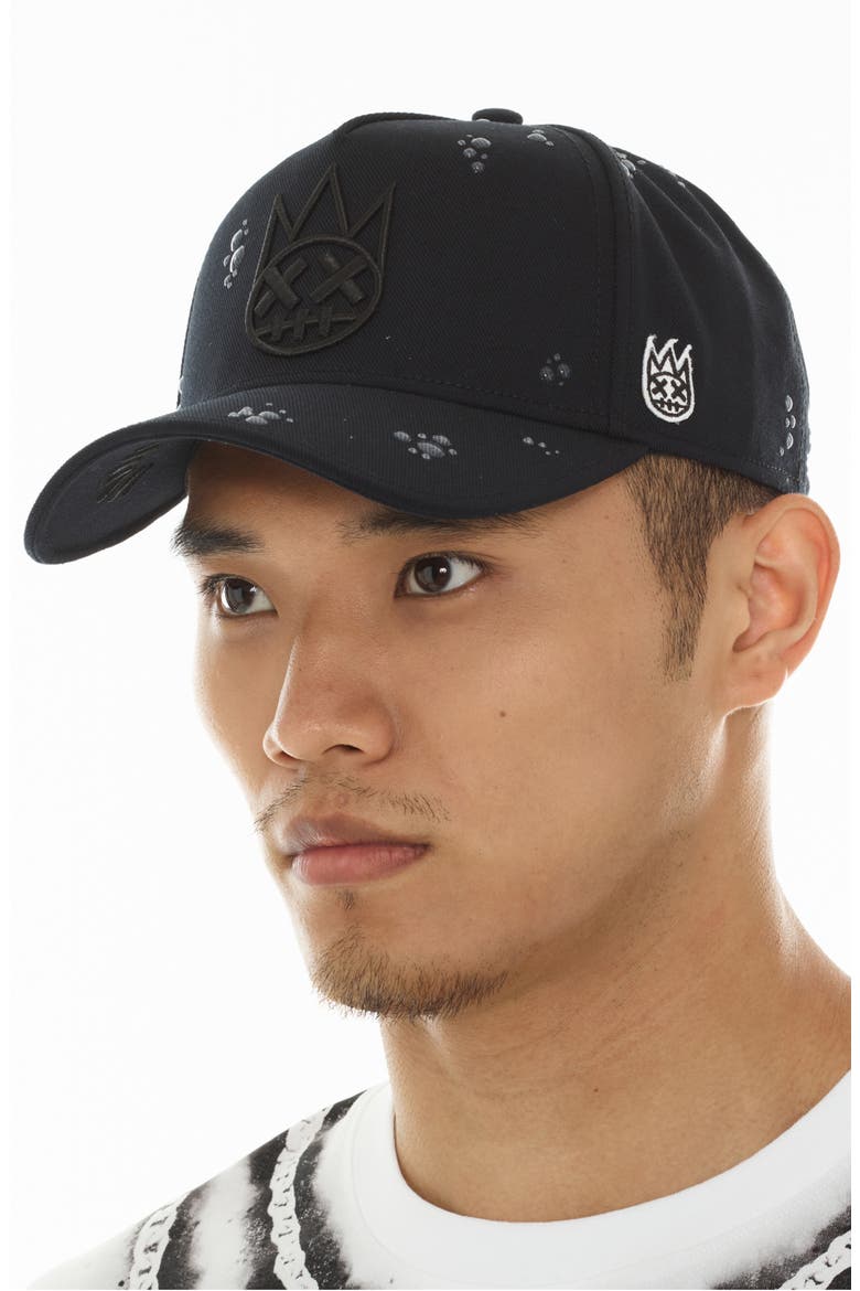 Shimuchan Logo Raindrop Trucker Hat, Main, color, BLACK