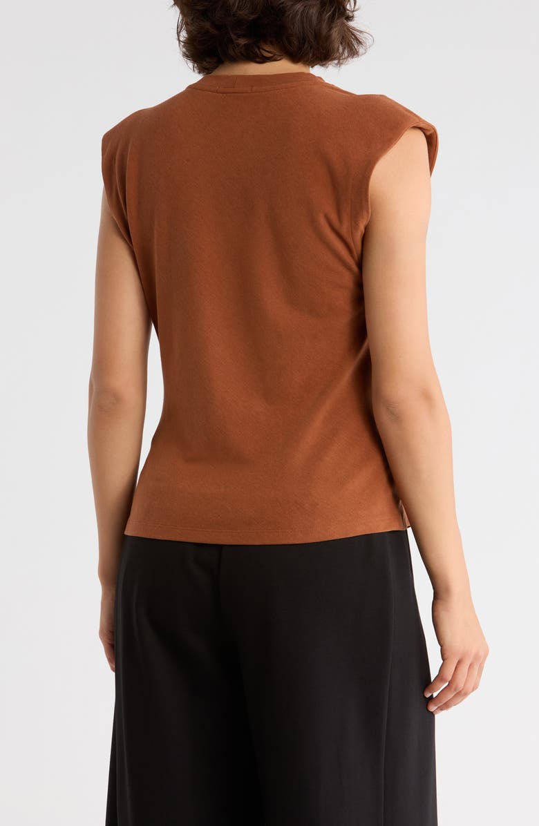 Democracy Side Drape Knit Sleeveless Top, Alternate, color, Copper
