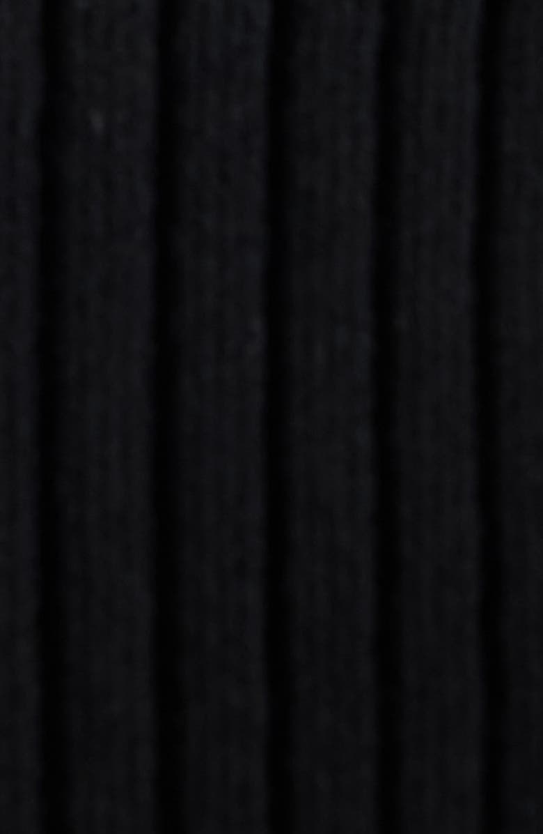 Courrèges Signature Rib Polo Sweater, Alternate, color, Black