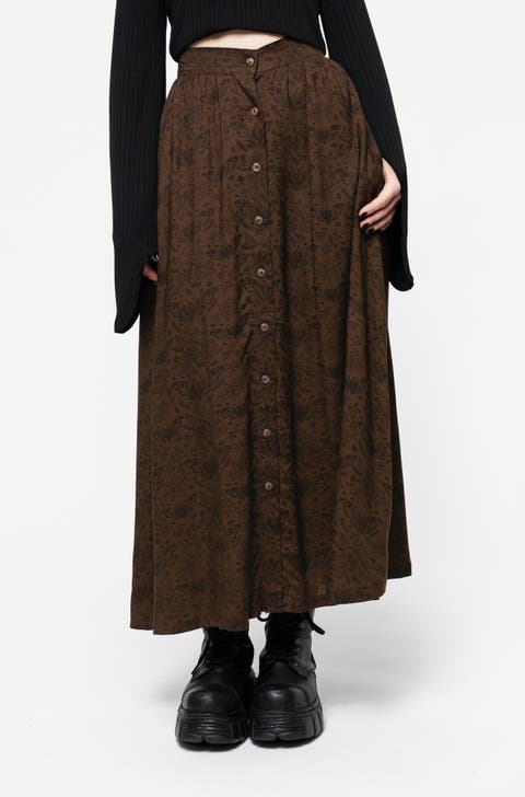 Rosamoth Button Up Midi Skirt