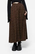 Disturbia Rosamoth Button Up Midi Skirt