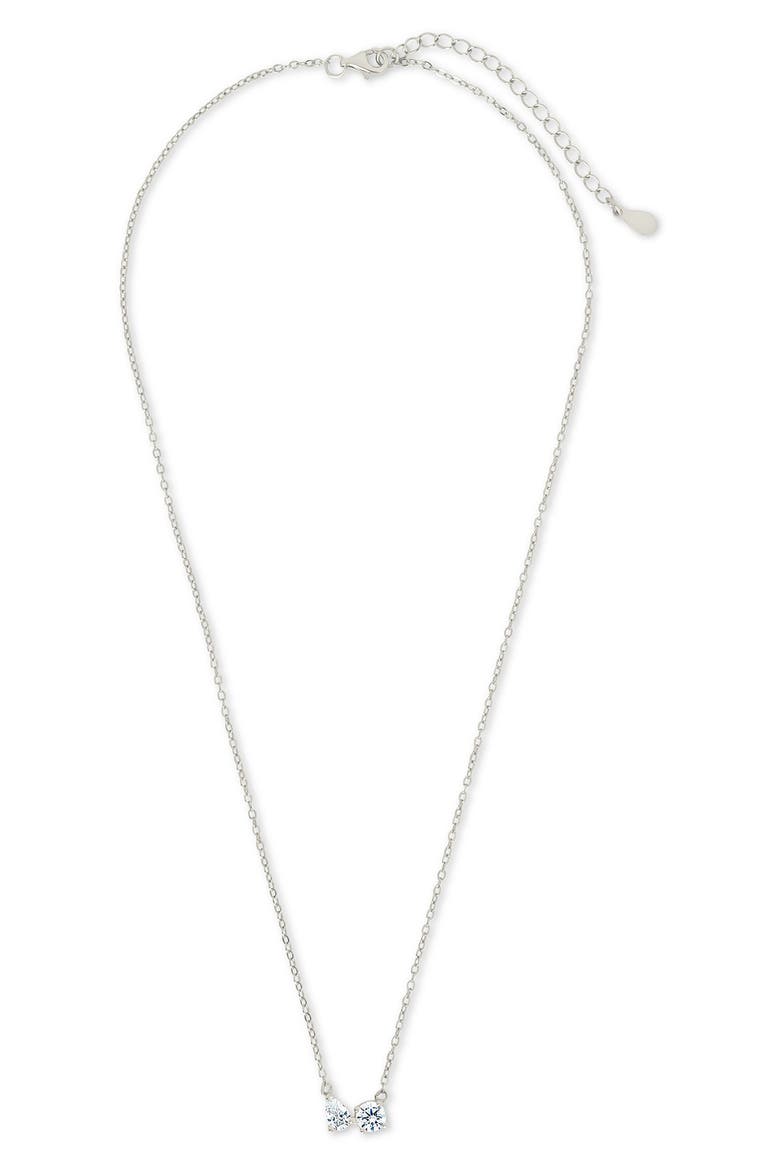 Carolyn Cubic Zirconia Necklace, Alternate, color, SILVER