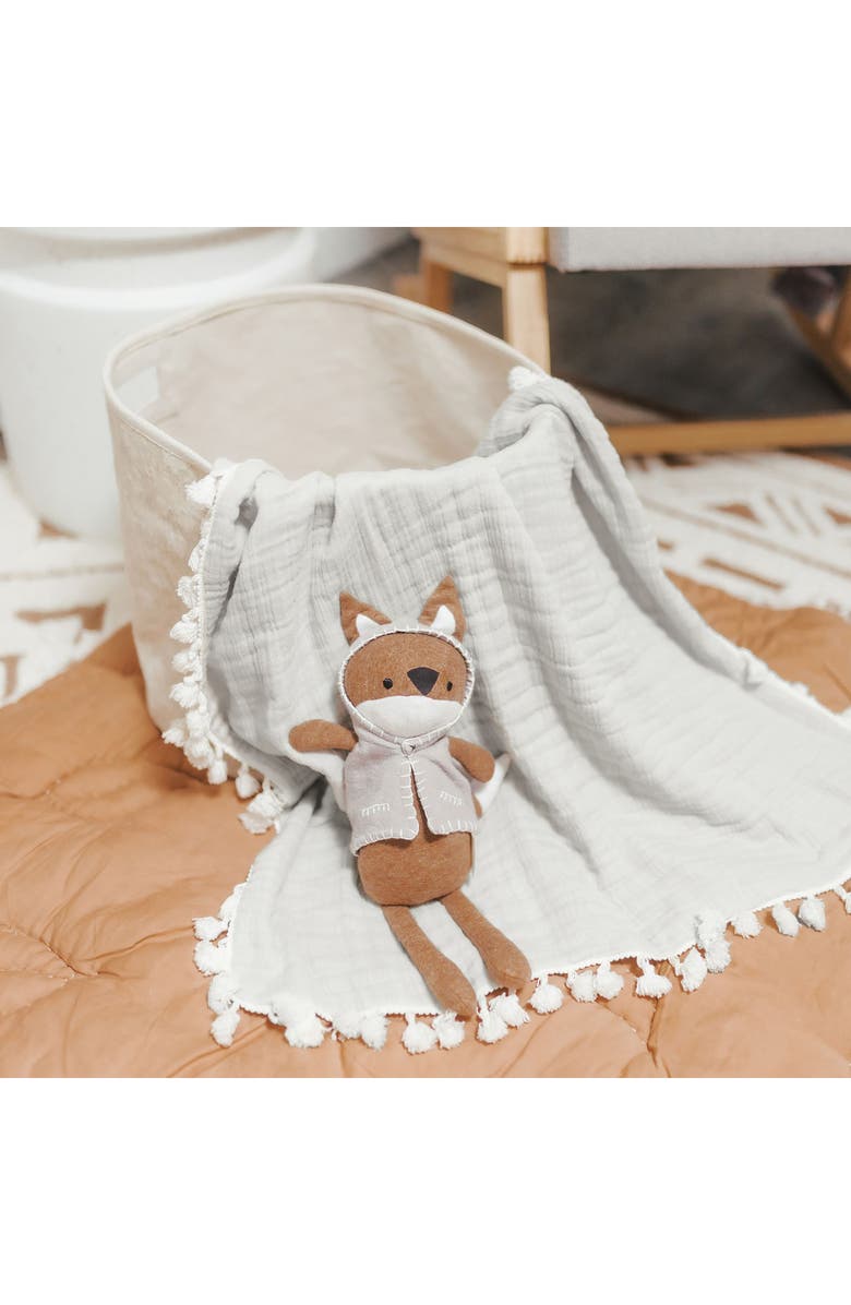 CRANE BABY Muslin Blanket, Alternate, color, Moonstone