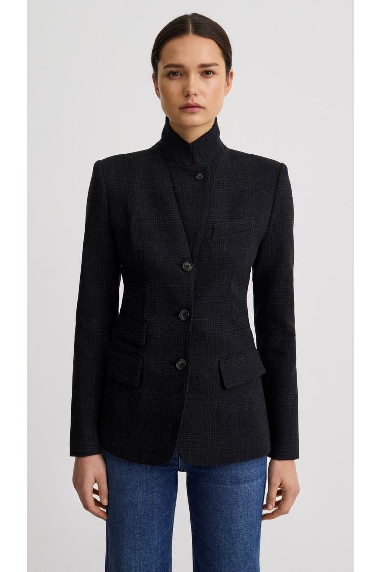 Three Button Tailored Blazer, Main, color, Crow Glen Check