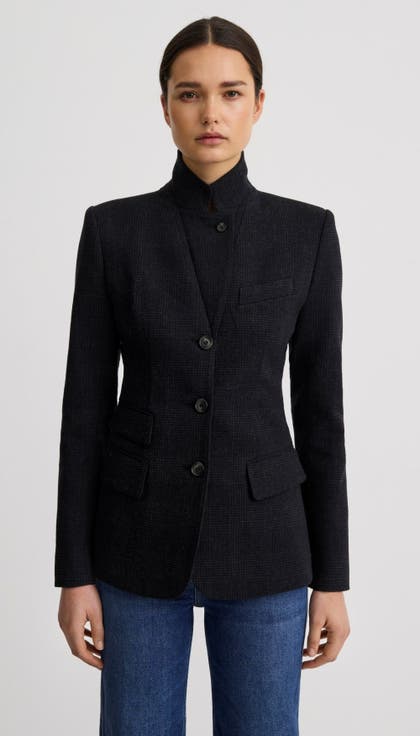Three Button Tailored Blazer